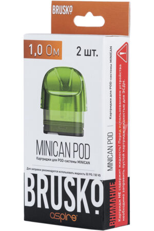 Расходные элементы Картридж Brusko Minican,1.0 ohm зеленый