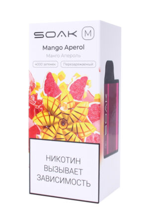 Электронные сигареты Одноразовый SOAK M 4000 Mango Aperol Манго Апероль