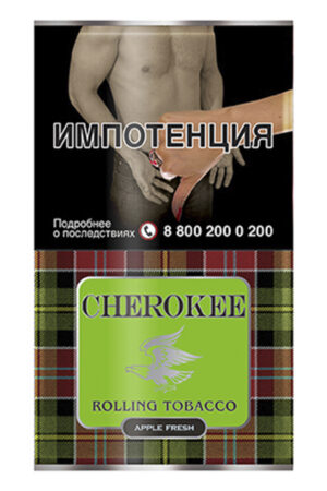 Табак Самокруточный Табак Cherokee 25 г Apple Fresh Зеленое И Красное Яблоко