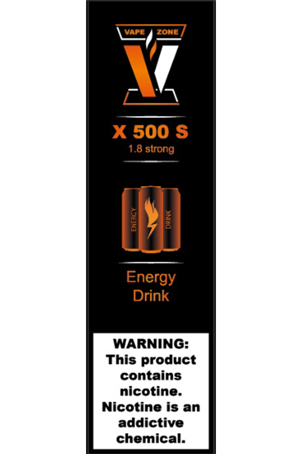Электронные сигареты Одноразовый VAPE ZONE X 500 S 1.8 strong Energy Drink Энергетик