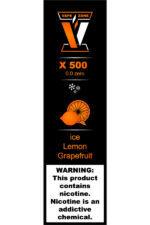 Электронные сигареты Одноразовый VAPE ZONE X 500 0.0 Zero Ice Lemon Grapefruit Ледяные Лимон Грейпфрут