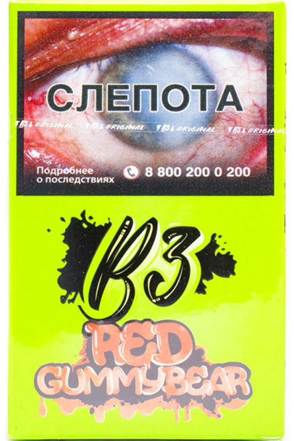 Табак Табак Для Кальяна B3 50 г Red Gummy Bear Мармеладные Мишки M