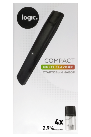 Электронные сигареты Набор Logic Compact 350 mAh (Мятная Ягода&Мятный Бриз&Тропический Мусс&Классика)