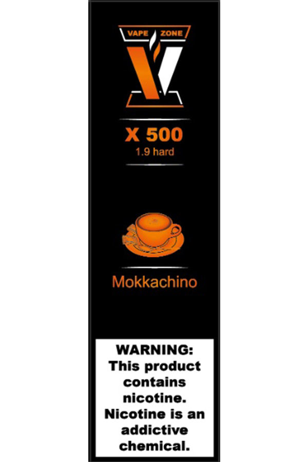 Электронные сигареты Одноразовый VAPE ZONE X 500 1.9 hard Mokkachino Моккачино