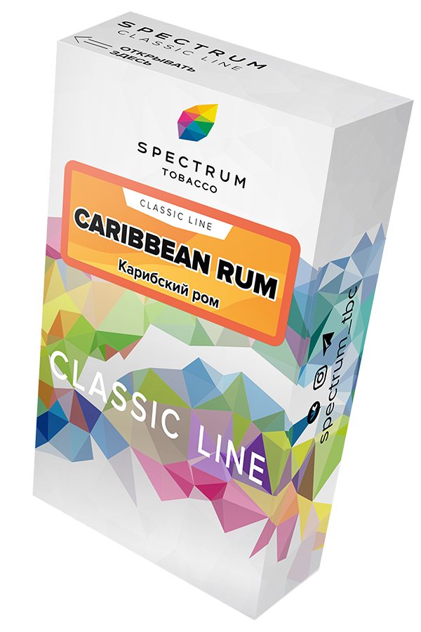 Табак Табак для кальяна Spectrum Tobacco 40 гр Caribbean Rum M