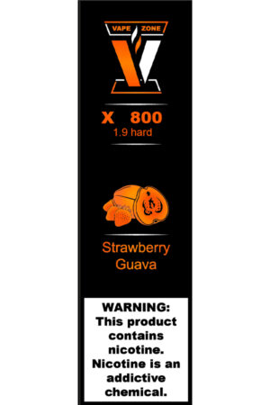 Электронные сигареты Одноразовый VAPE ZONE X 800 1.9 hard Strawberry Guava Клубника Гуава