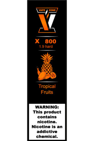 Электронные сигареты Одноразовый VAPE ZONE X 800 1.9 hard Tropical Fruits Тропические Фрукты