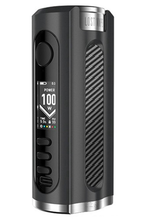 Электронные сигареты Бокс мод Lost Vape GRUS 100W Mod Black/Carbon Fiber
