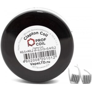 Расходные элементы Койлы PROF COIL Clapton Coil K0.5+K0.2 d=2.5 Ω=0.4/0.2