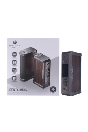 Электронные сигареты Бокс мод LOST VAPE Centaurus Q200 200W Gunmetal Walnut Wood