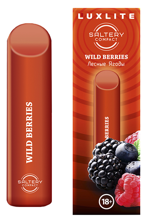 Электронные сигареты Одноразовый Luxlite Saltery Compact 300 Wild Berries Лесные Ягоды