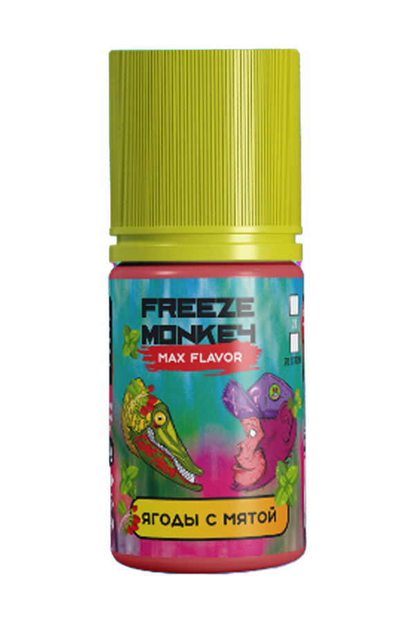 Жидкости (E-Liquid) Жидкость Freeze Monkey Salt: Max Flavor Ягоды С Мятой 30/20