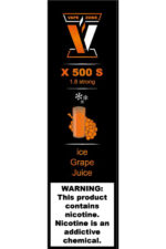 Электронные сигареты Одноразовый VAPE ZONE X 500 S 1.8 strong Ice Grape Juice Ледяной Виноградный Сок