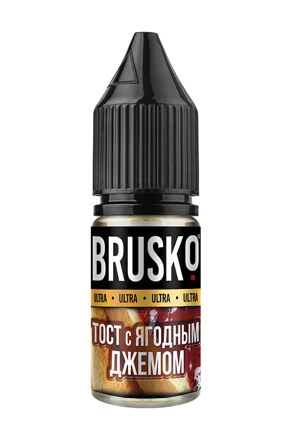 Табак Соус для кальяна Brusko Ultra 10 мл Тост с ягодным джемом, Strong