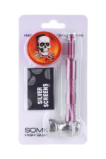 Курительные принадлежности Набор Для Курения JL-0148-1 Iron Pipe Pink & Grinder Orange Skull & Silver Screens