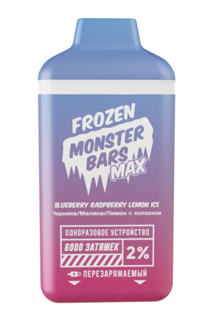 Электронные сигареты Одноразовый Monster Bars MAX 6000 Blueberry Raspberry Lemon Ice Черника Малина Лимон Лед