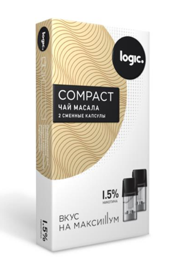 Расходные элементы Картриджи Logic Compact 1,6 мл (2 шт) Чай Масала 1,5%