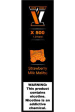 Электронные сигареты Одноразовый VAPE ZONE X 500 1.9 hard Strawberry Milk Malibu Клубнично-молочный Малибу