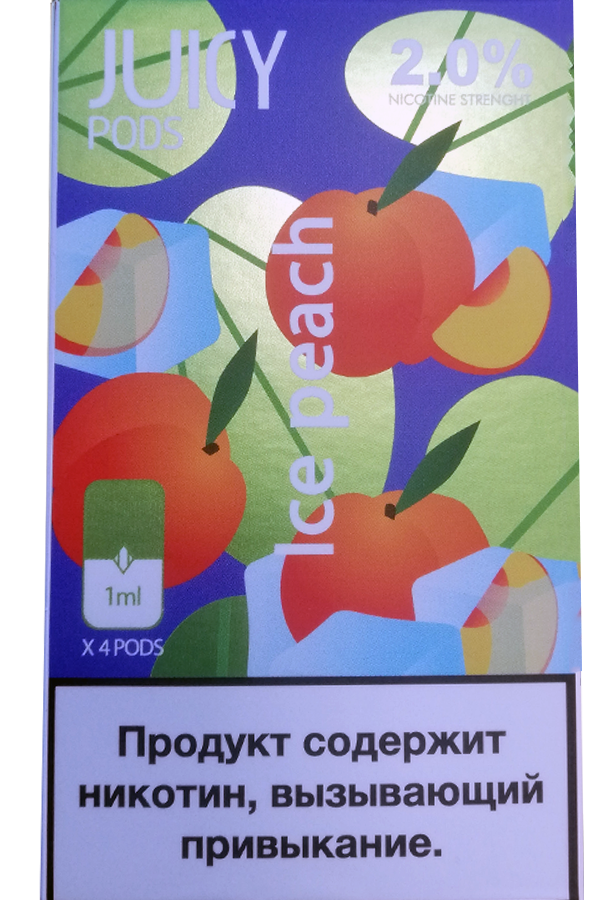 Расходные элементы Картриджи Juice Pods Ice Peach Ледяной Персик 2%