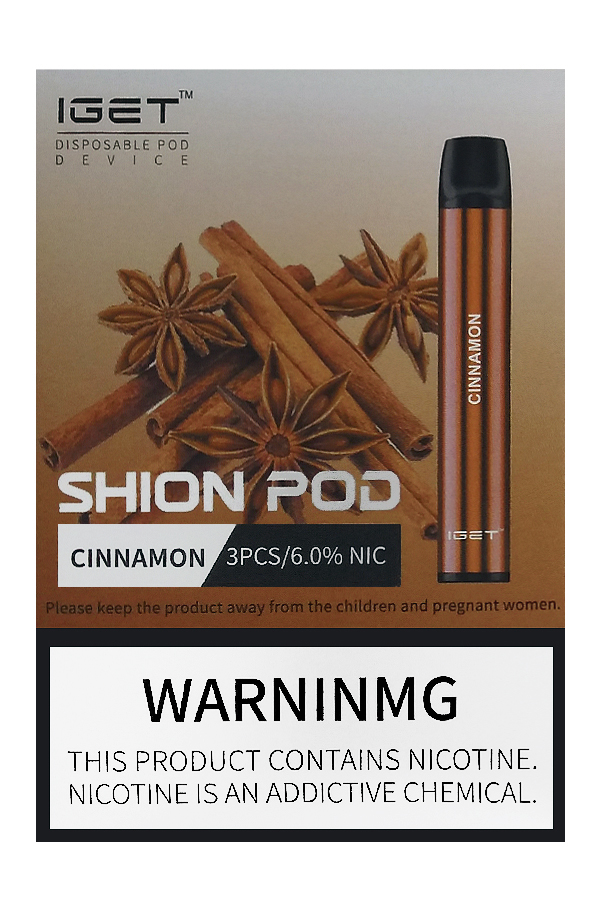 Электронные сигареты Одноразовый iGet Shion 600 Cinnamon Корица