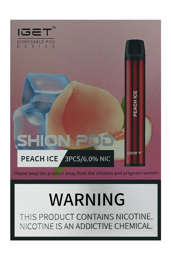 Электронные сигареты Одноразовый iGet Shion 600 Peach Ice Ледяной Персик