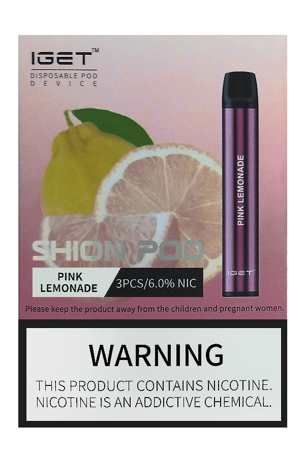 Электронные сигареты Одноразовый iGet Shion 600 Pink Lemonade Розовый Лимонад