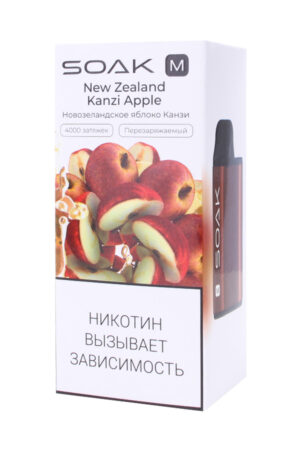 Электронные сигареты Одноразовый SOAK M 4000 New Zealand Kanzi Apple Новозеландское Яблоко Канзи
