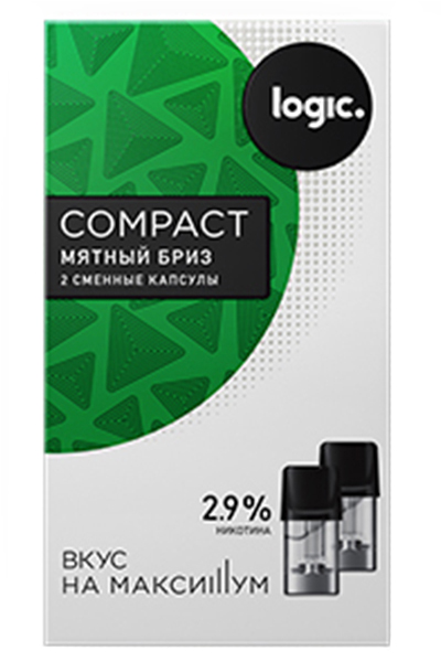 Расходные элементы Картриджи Logic Compact 1,6 мл (2 шт) Мятный Бриз 2,9%