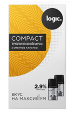 Расходные элементы Картриджи Logic Compact 1,6 мл (2 шт) Тропический Мусс 2,9%