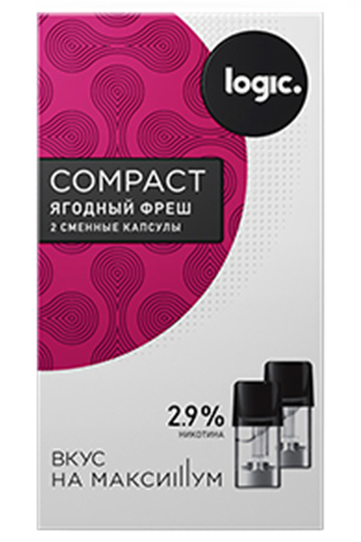 Расходные элементы Картриджи Logic Compact 1,6 мл (2 шт) Ягодный Фреш 2,9%