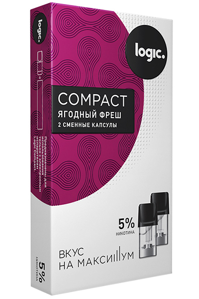 Расходные элементы Картриджи Logic Compact 1,6 мл (2 шт) Ягодный Фреш 5%