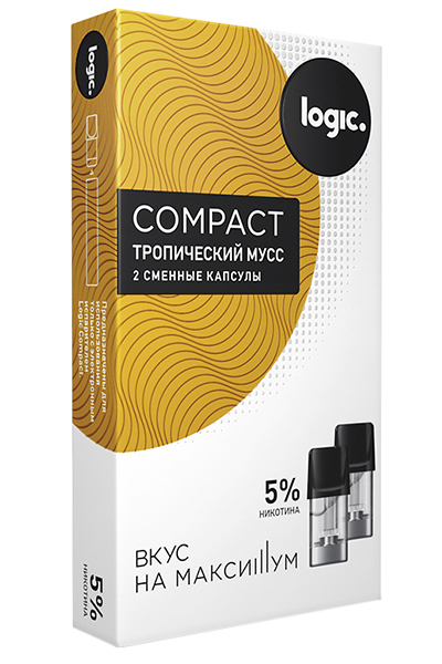 Расходные элементы Картриджи Logic Compact 1,6 мл (2 шт) Тропический Мусс 5%