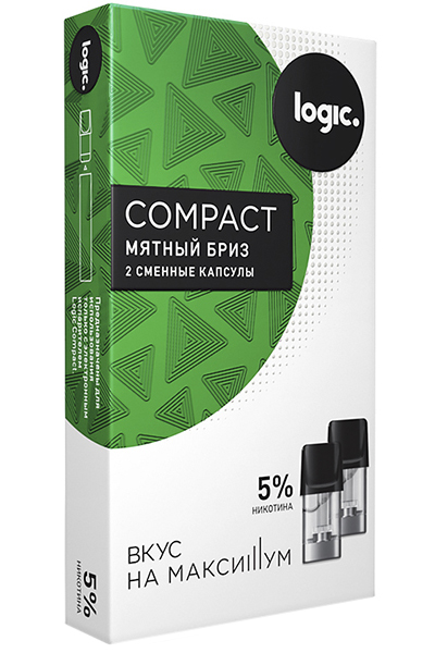 Расходные элементы Картриджи Logic Compact 1,6 мл (2 шт) Мятный Бриз 5%