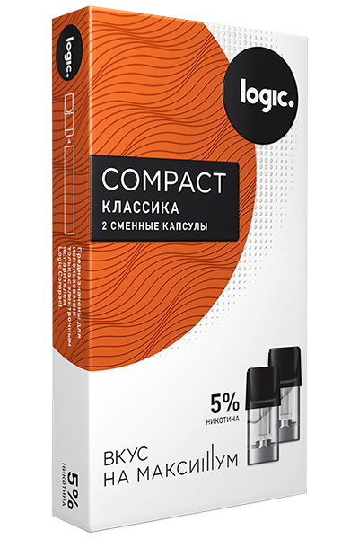 Расходные элементы Картриджи Logic Compact 1,6 мл (2 шт) Классика 5%