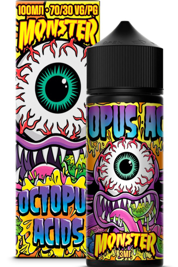 Жидкости (E-Liquid) Жидкость Monster Classic Octopus Acids 100/3