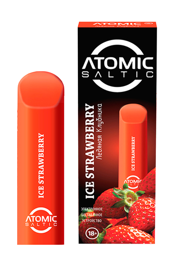 Электронные сигареты Одноразовый Luxlite Atomic Saltic 300 Ice Strawberry Ледяная Клубника
