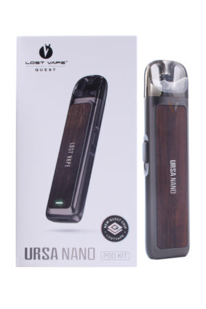 Электронные сигареты Набор LOST VAPE URSA NANO Pod Kit 800 mAh Gunmetal Walnut Wood