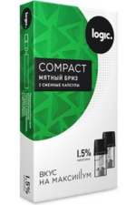 Расходные элементы Картриджи Logic Compact 1,6 мл (2 шт) Мятный Бриз 1,5%