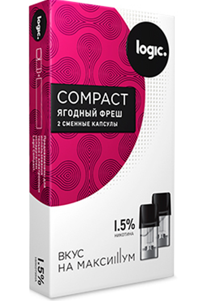 Расходные элементы Картриджи Logic Compact 1,6 мл (2 шт) Ягодный Фреш 1,5%