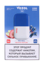Электронные сигареты Одноразовый VOZOL D6 1000 Red Bull & Apple Peach Ред Булл & Яблоко Персик