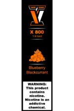Электронные сигареты Одноразовый VAPE ZONE X 800 1.9 hard Blueberry Blackcurrant Черника Черная Смородина