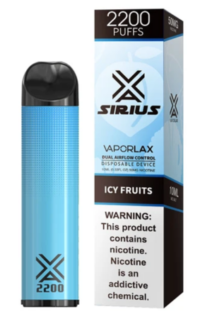 Электронные сигареты Одноразовый Vaporlax Sirius 2200 Ice Fruits Личи Нектарин Лёд