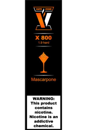 Электронные сигареты Одноразовый VAPE ZONE X 800 1.9 hard Mascarpone Маскарпоне