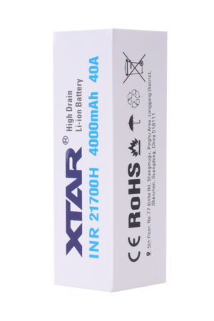 Расходные элементы Аккумулятор XTAR 21700 4000mAh 40A