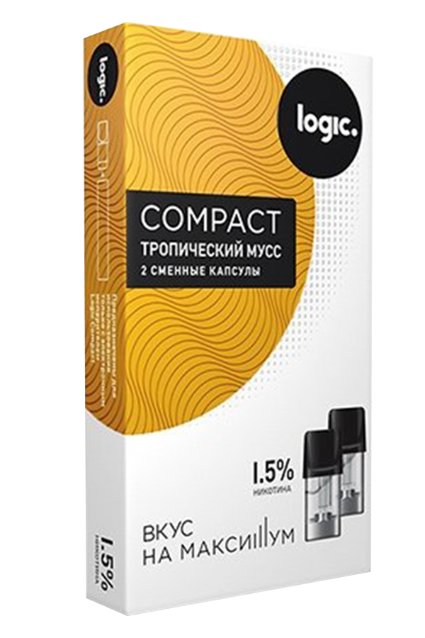 Расходные элементы Картриджи Logic Compact 1,6 мл (2 шт) Тропический Мусс 1,5%