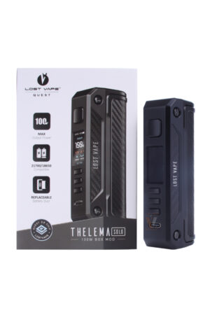 Электронные сигареты Бокс мод Lost Vape Thelema Solo 100W Box Mod Black Carbon Fiber