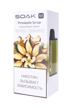 Электронные сигареты Одноразовый SOAK M 4000 Pineapple Syrup Ананасовый Сироп