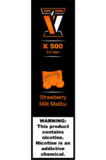 Электронные сигареты Одноразовый VAPE ZONE X 500 0.0 Zero Strawberry Milk Malibu Клубнично-молочный Малибу