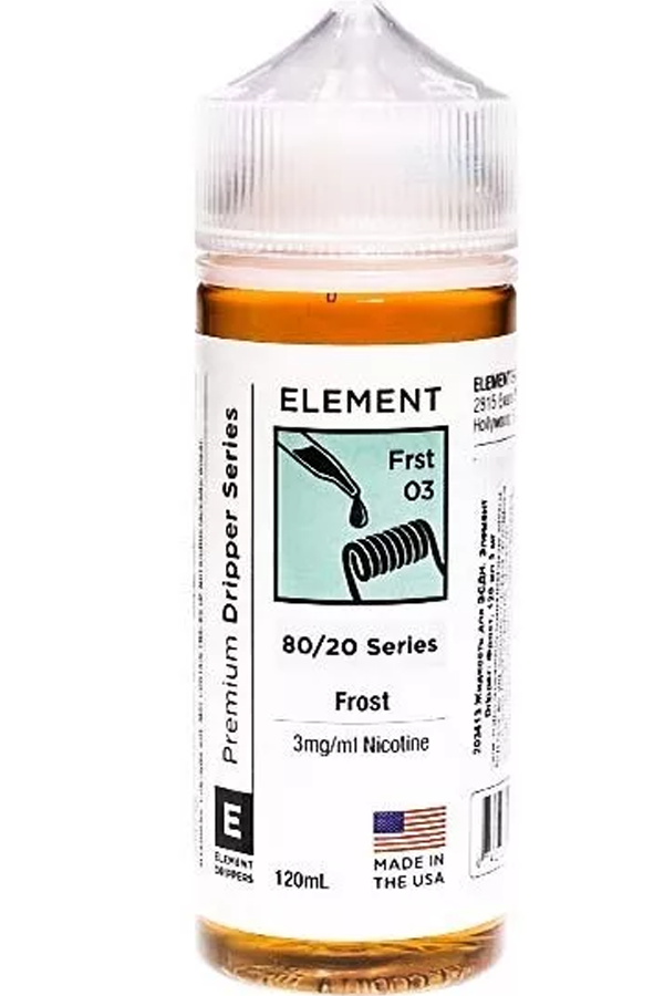 Элемент жидкость. Жидкость element Frost. Element 120ml. Жидкость elements Frost 120мл 3мг. Жидкость Frost - element Salt.