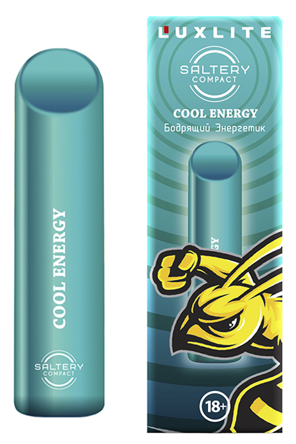 Электронные сигареты Одноразовый Luxlite Saltery Compact 300 Cool Energy Бодрящий Энергетик